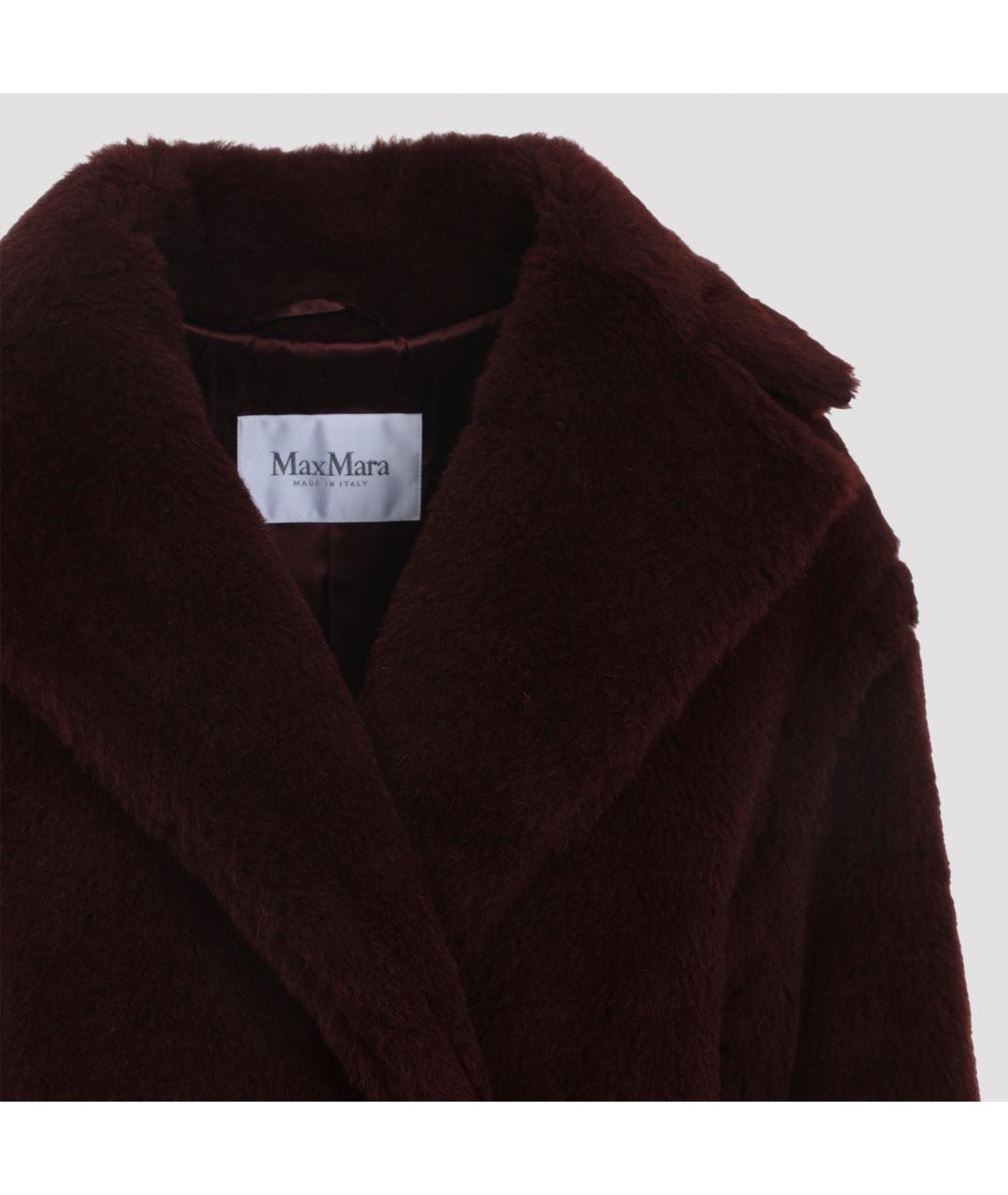 MAX MARA Коричневая шерстяная шуба, фото 6