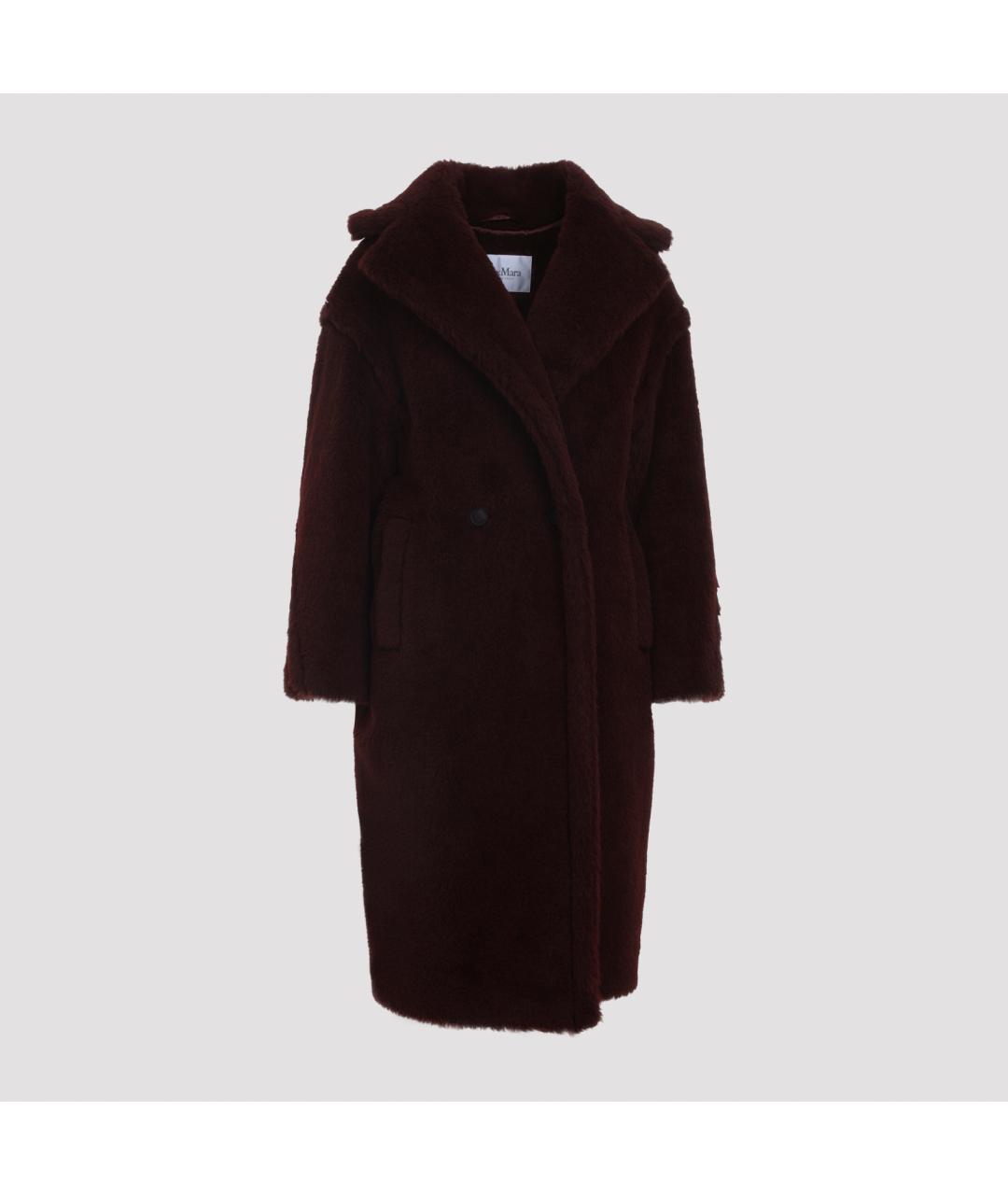 MAX MARA Коричневая шерстяная шуба, фото 3