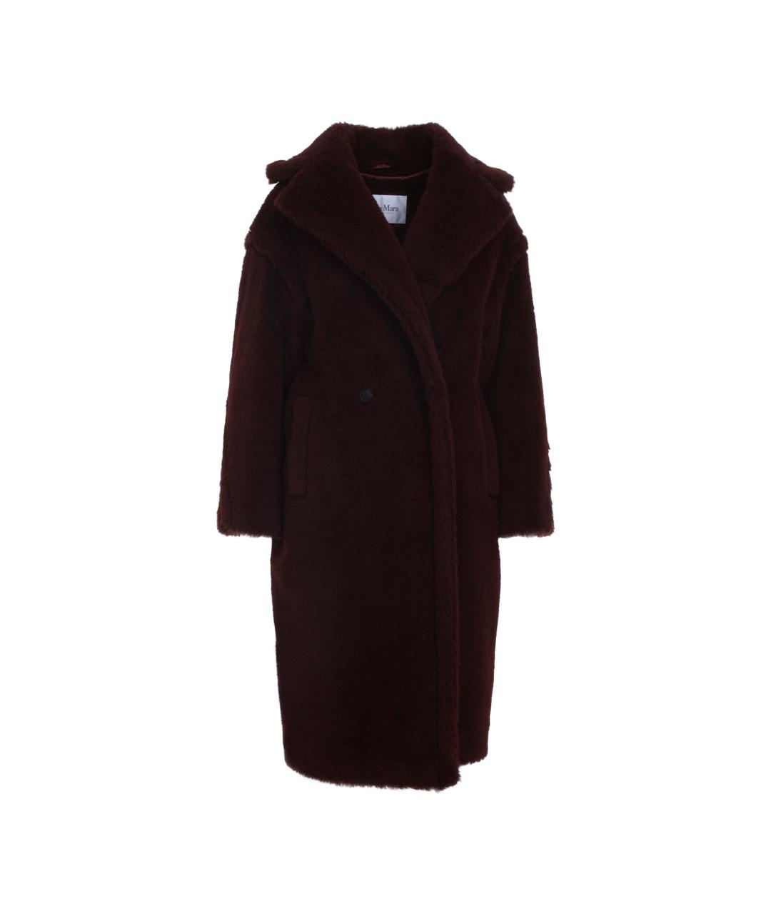 MAX MARA Коричневая шерстяная шуба, фото 1