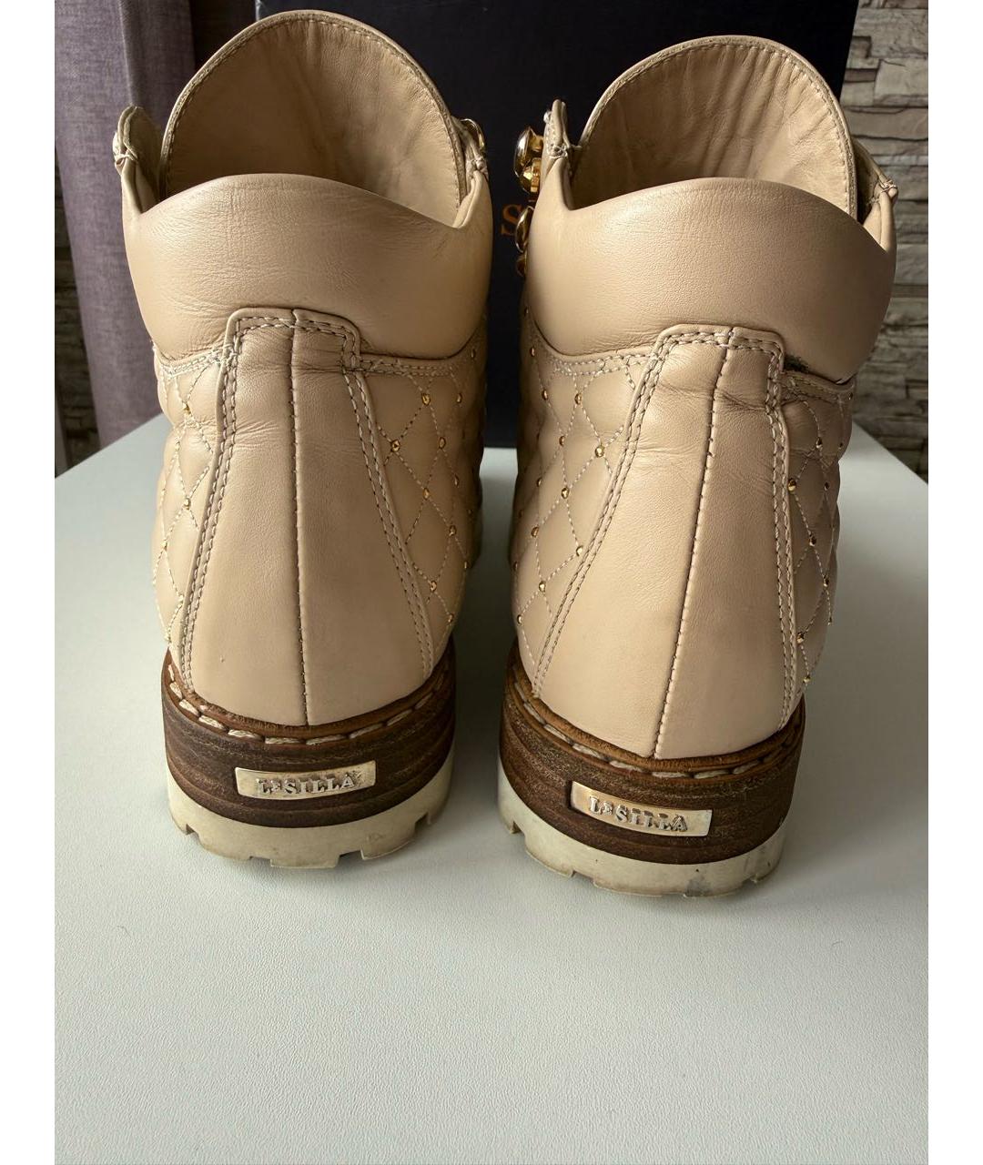 LE SILLA Бежевые кожаные ботинки, фото 5