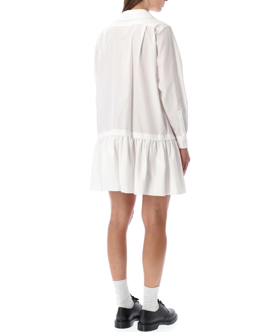 COMME DES GARÇONS Белое хлопковое платье, фото 3