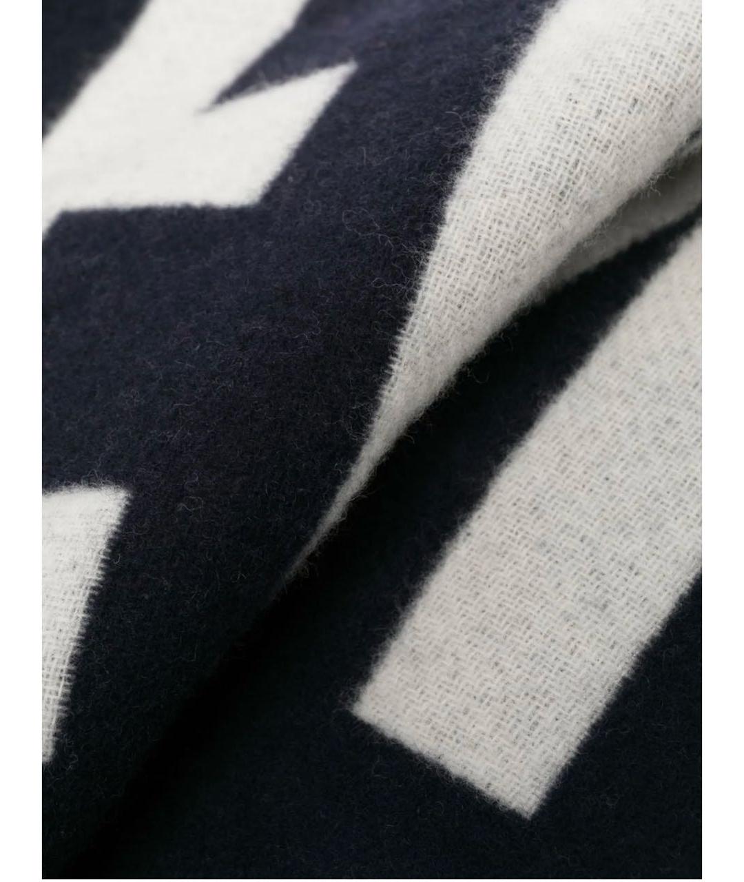 JACQUEMUS Синий шерстяной шарф, фото 3