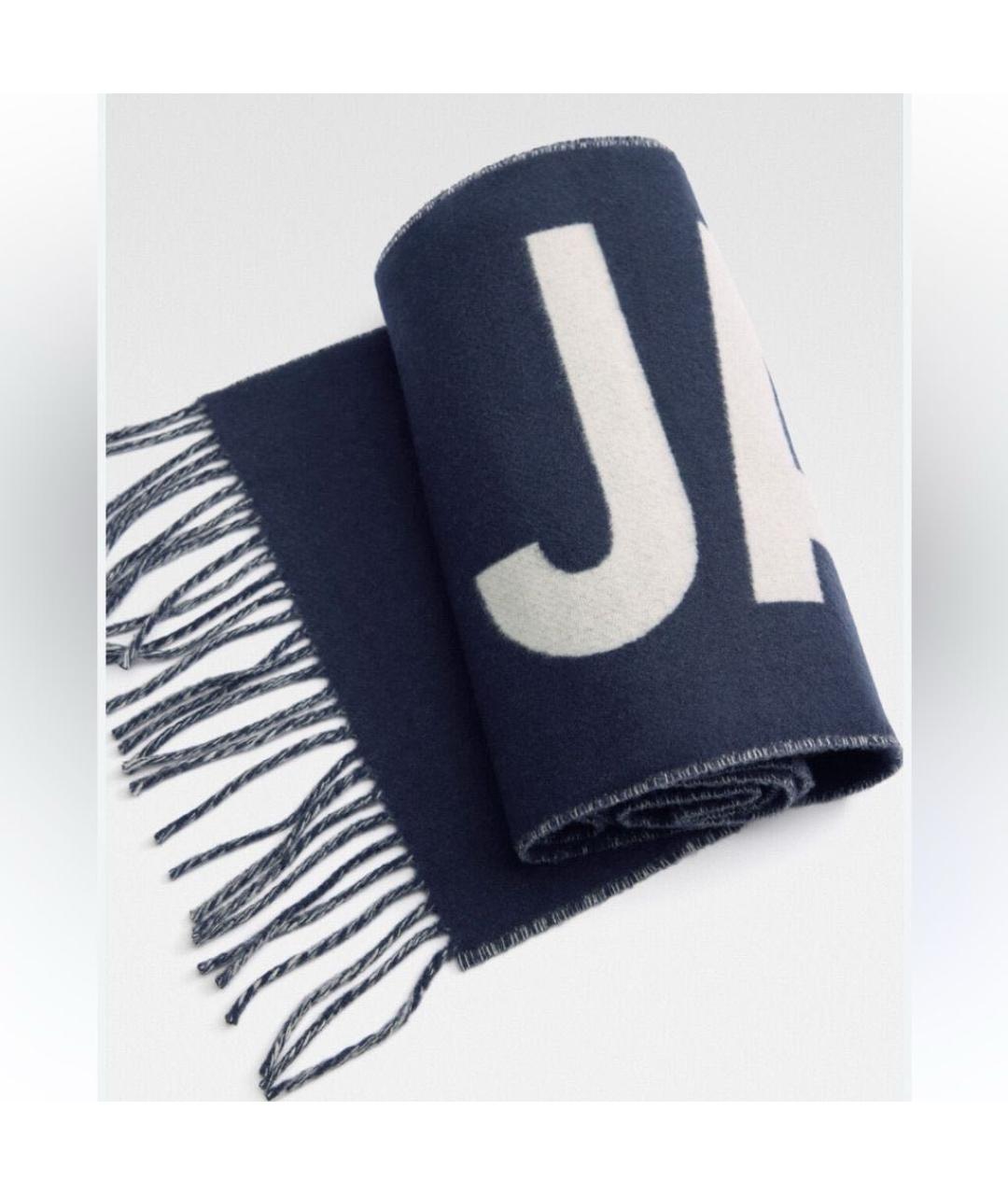 JACQUEMUS Синий шерстяной шарф, фото 2