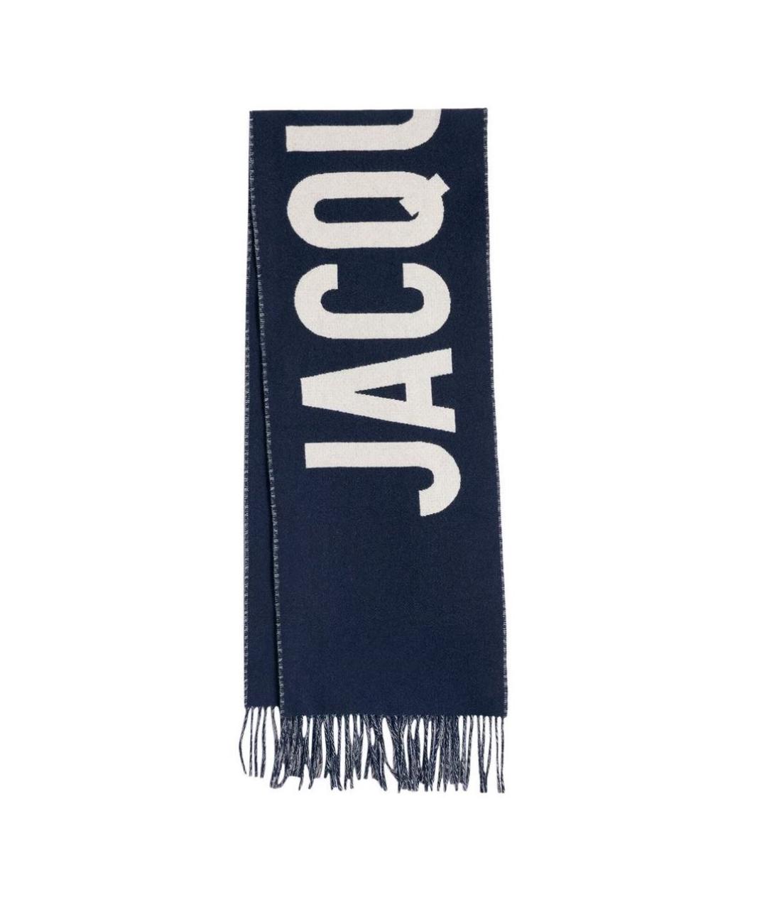 JACQUEMUS Синий шерстяной шарф, фото 4