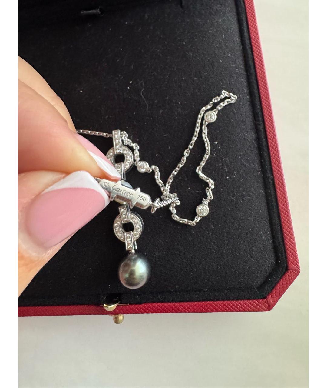 CARTIER Серебряное платиновое колье, фото 4