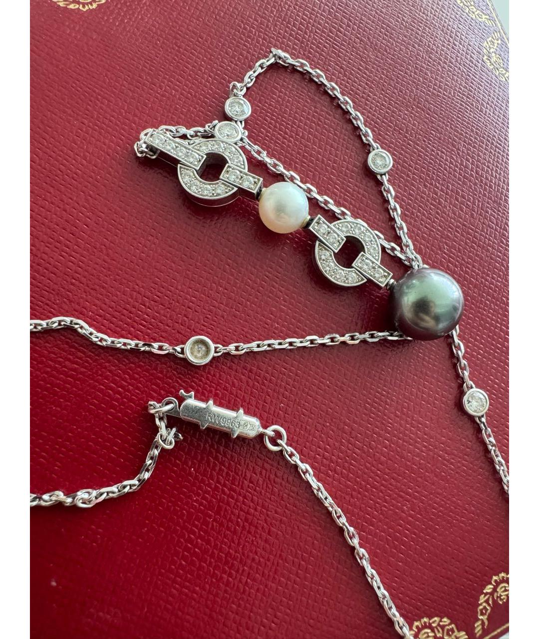 CARTIER Серебряное платиновое колье, фото 3
