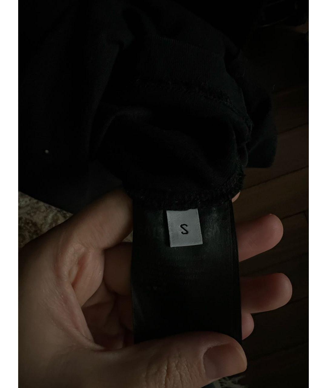 BALENCIAGA Черная хлопковая футболка, фото 4