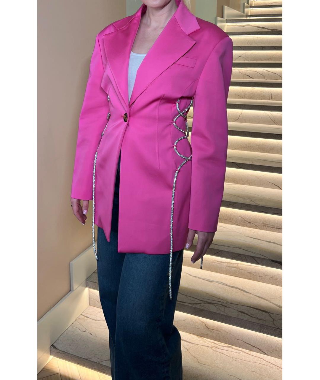 GIUSEPPE DI MORABITO Фуксия вискозный жакет/пиджак, фото 5
