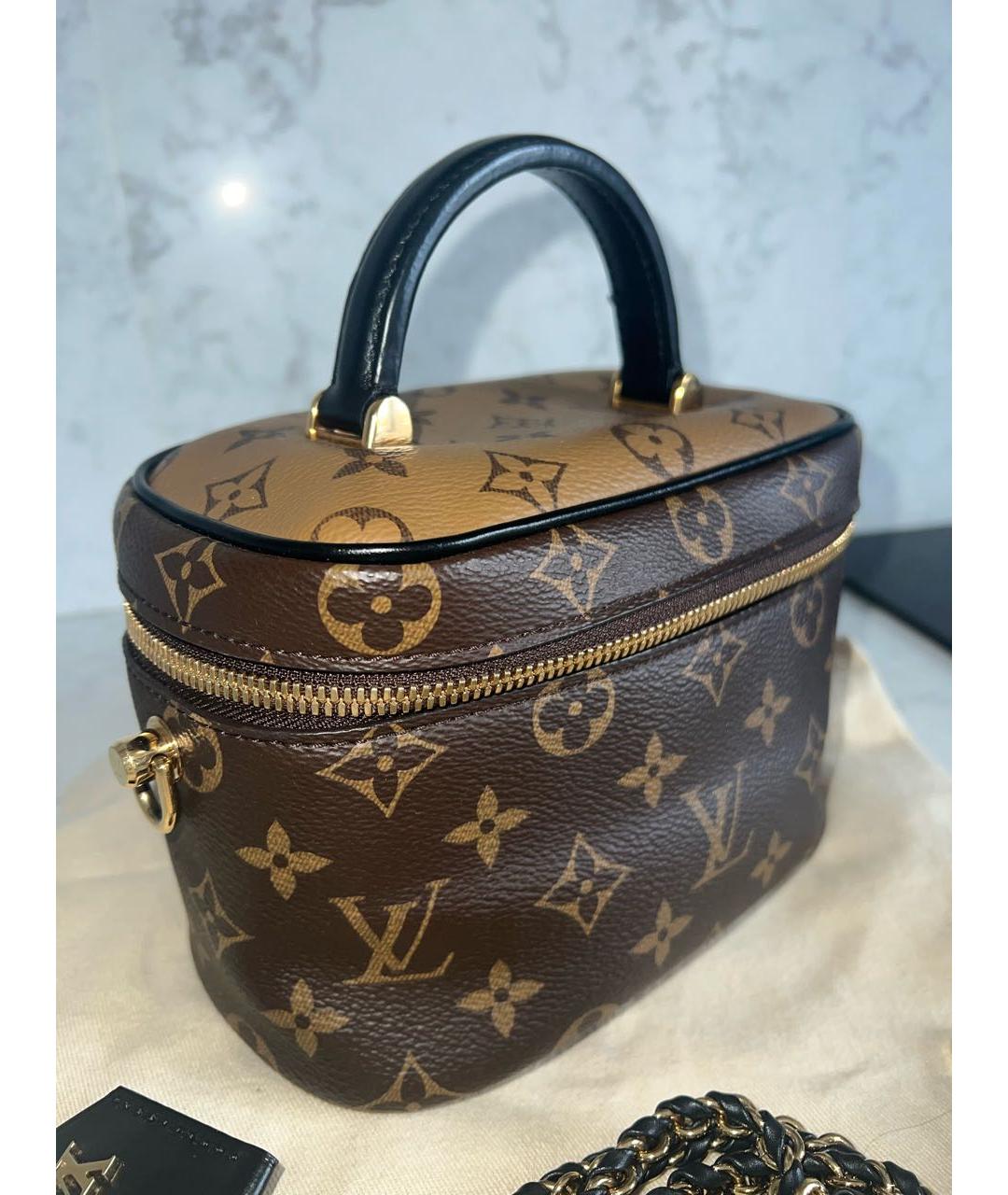 LOUIS VUITTON Коричневая кожаная сумка через плечо, фото 2