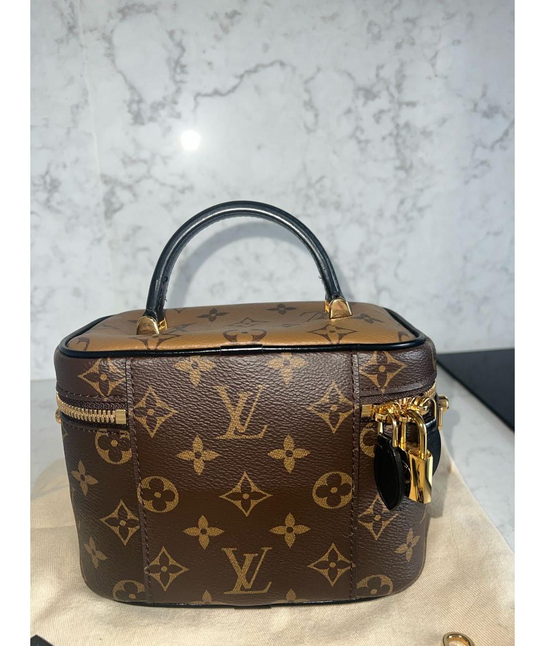 LOUIS VUITTON Коричневая кожаная сумка через плечо, фото 3
