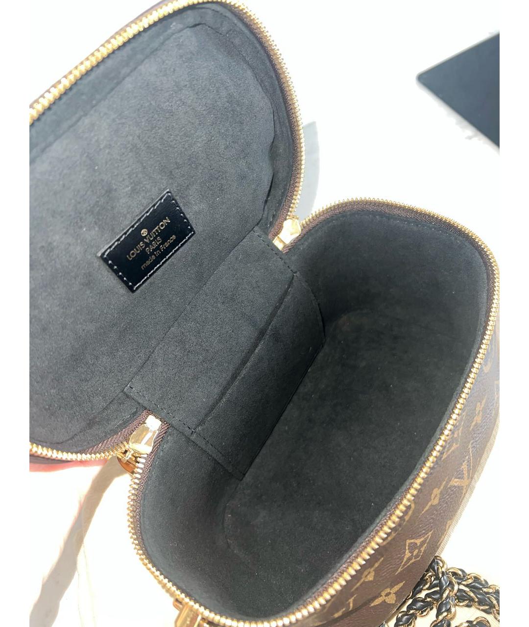 LOUIS VUITTON Коричневая кожаная сумка через плечо, фото 4