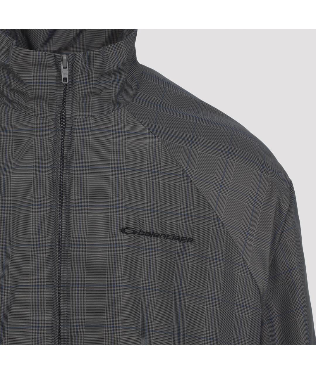 BALENCIAGA Антрацитовая полиэстеровая куртка, фото 4