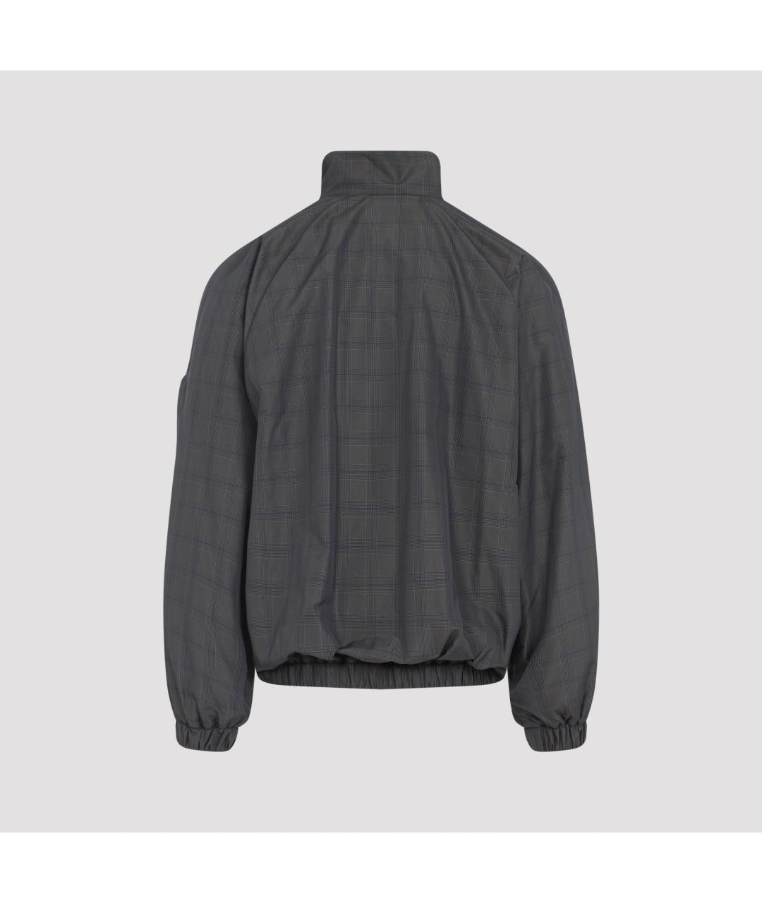 BALENCIAGA Антрацитовая полиэстеровая куртка, фото 2