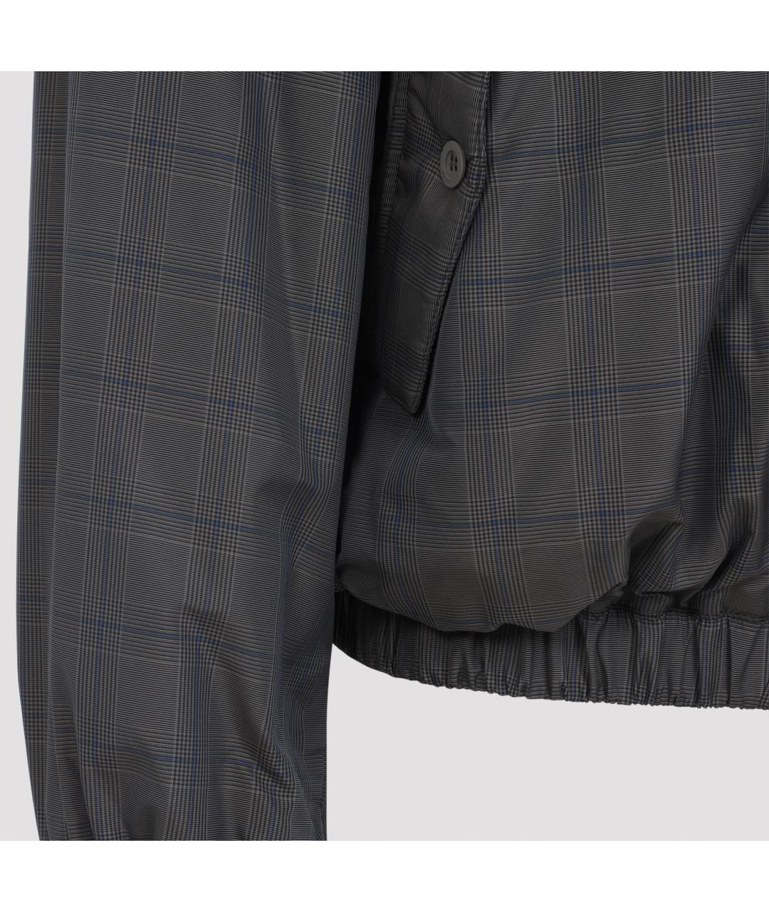 BALENCIAGA Антрацитовая полиэстеровая куртка, фото 3