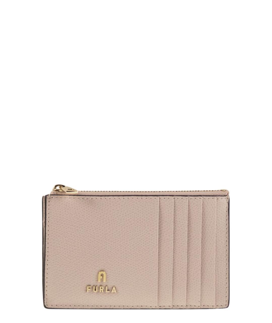FURLA Розовый кожаный кардхолдер, фото 1