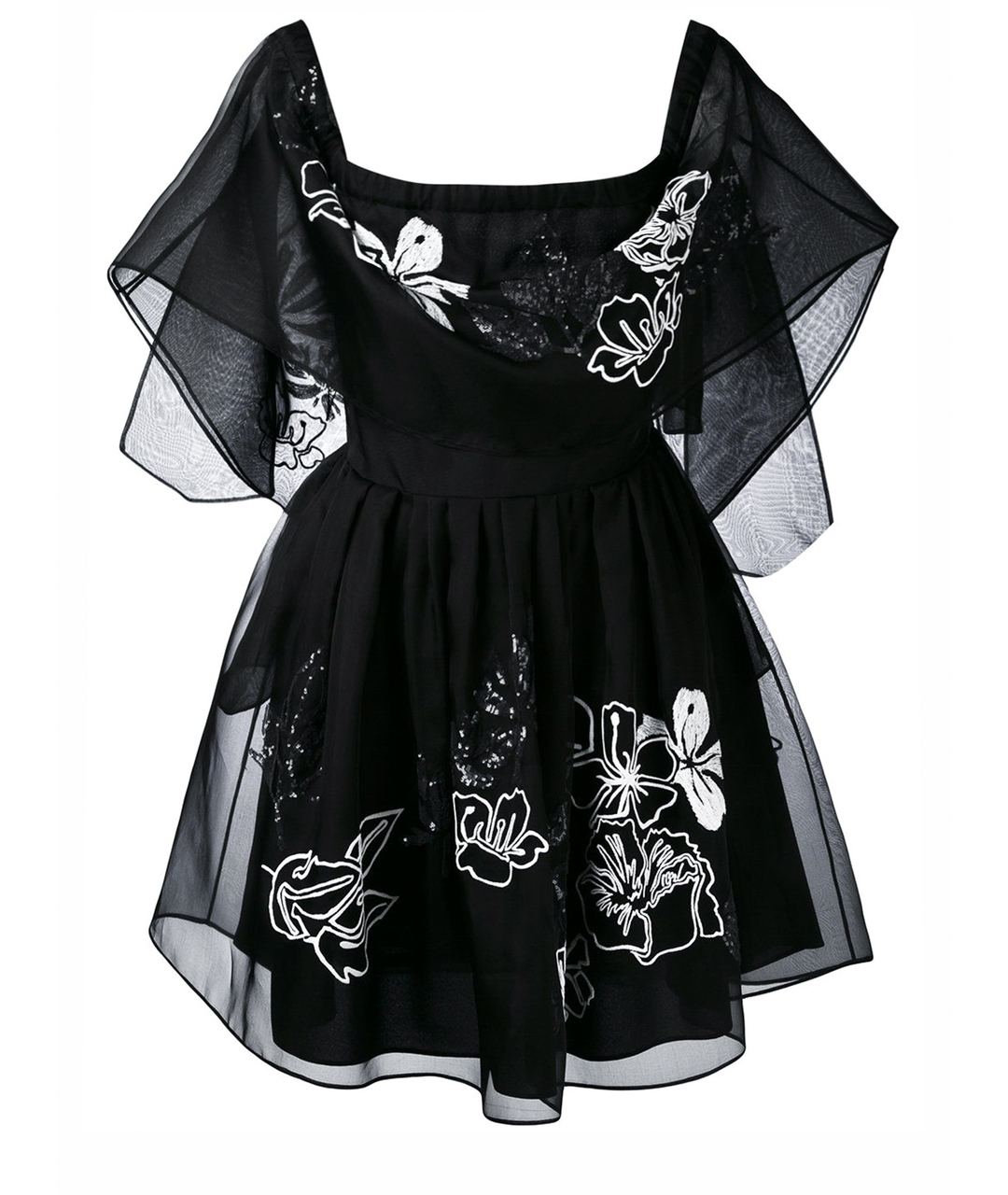 FENDI Черное шелковое коктейльное платье, фото 1