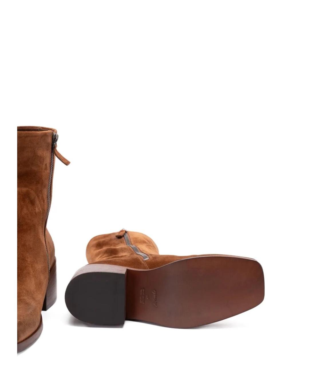 MARSELL Коричневые замшевые ботинки, фото 3