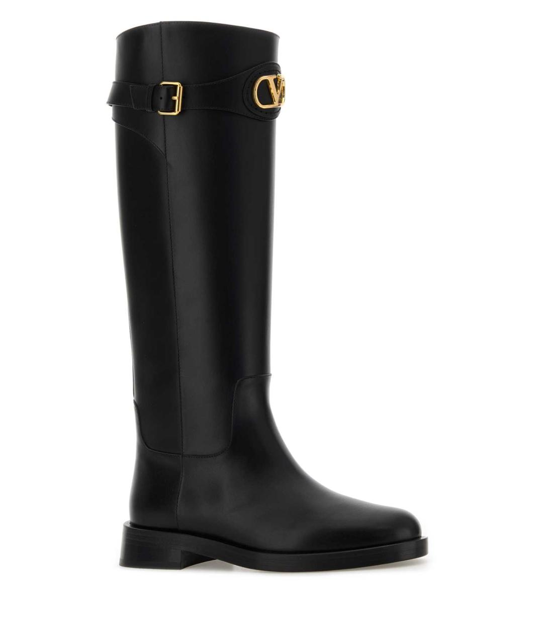 VALENTINO Черные кожаные ботинки, фото 2