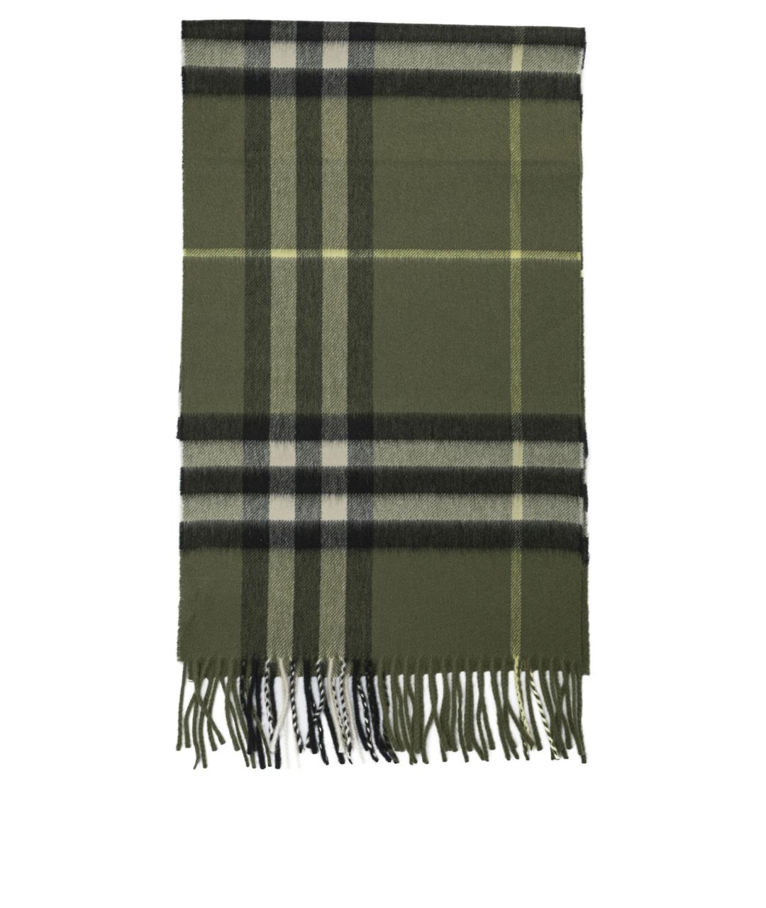 BURBERRY Зеленый кашемировый шарф, фото 1