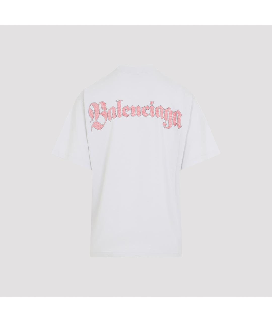 BALENCIAGA Белая хлопковая футболка, фото 2