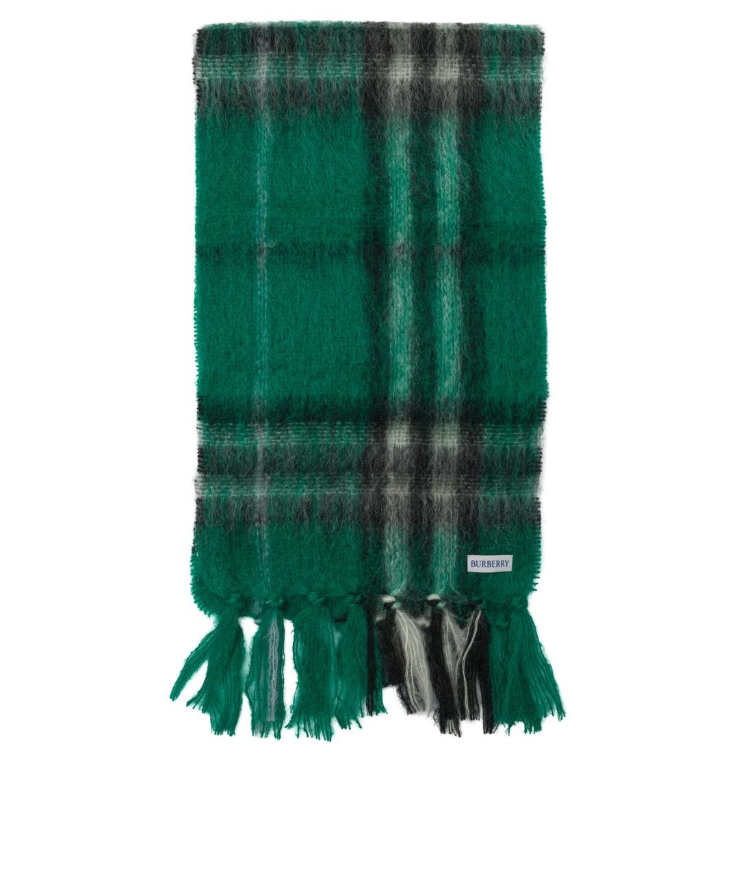 BURBERRY Зеленый кашемировый шарф, фото 1