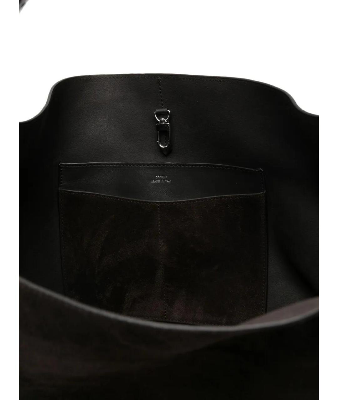 TOTEME Коричневая замшевая сумка тоут, фото 4
