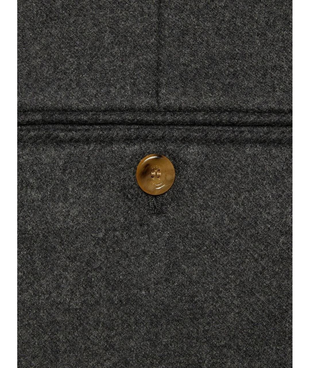 GUCCI Антрацитовые шерстяные повседневные брюки, фото 2