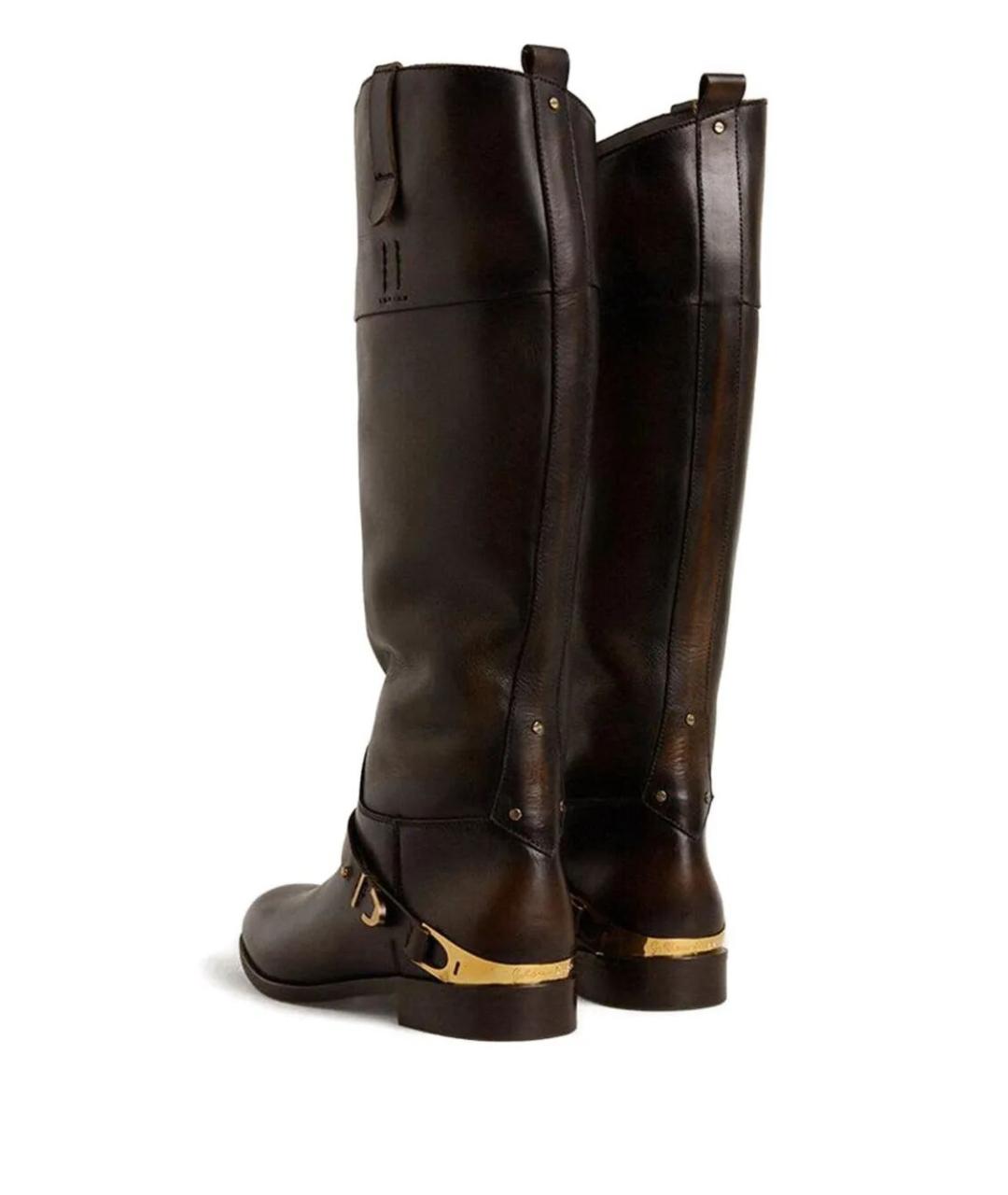 GOLDEN GOOSE DELUXE BRAND Коричневые кожаные ботинки, фото 4