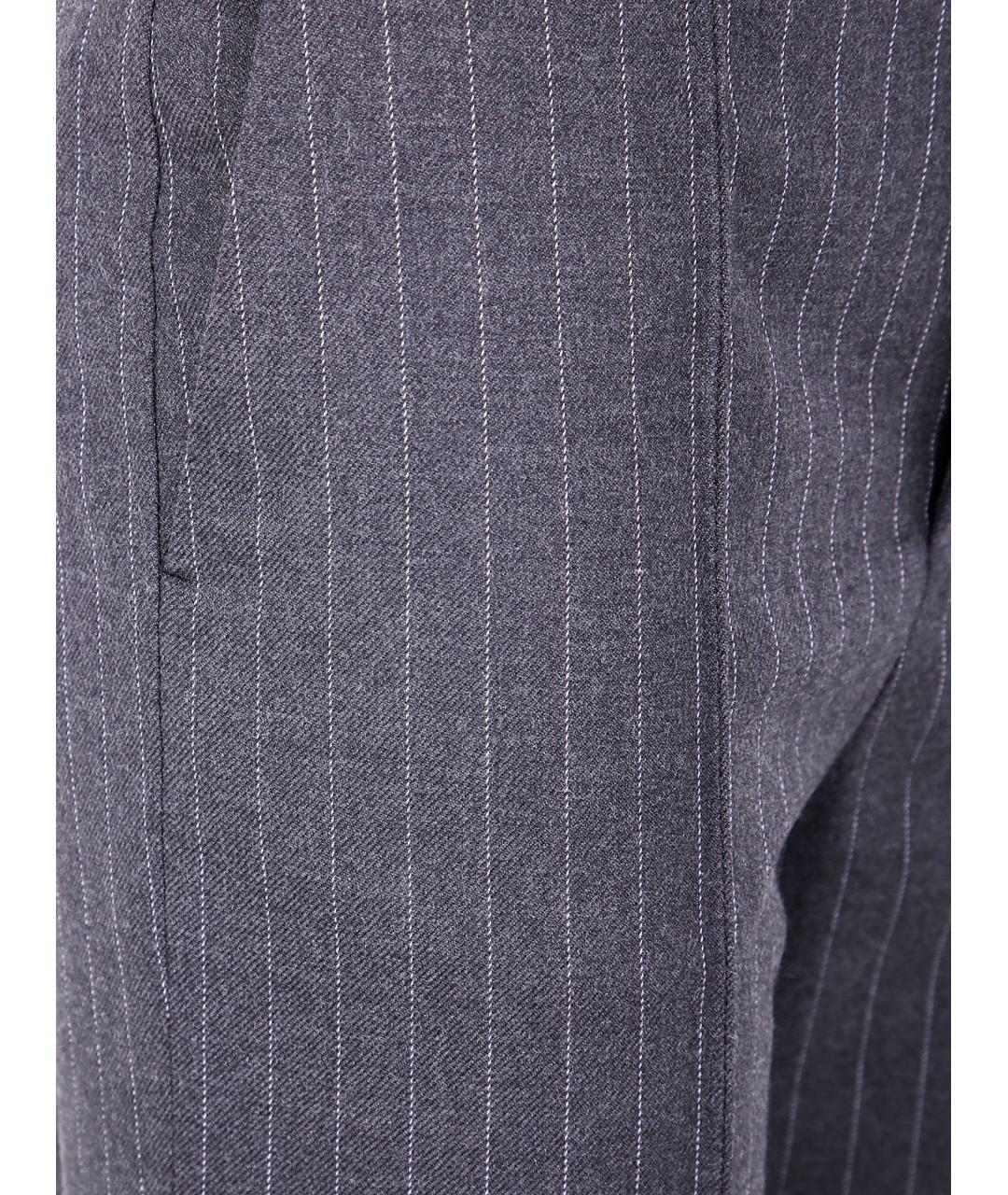 CHLOE Антрацитовые шерстяные прямые брюки, фото 3