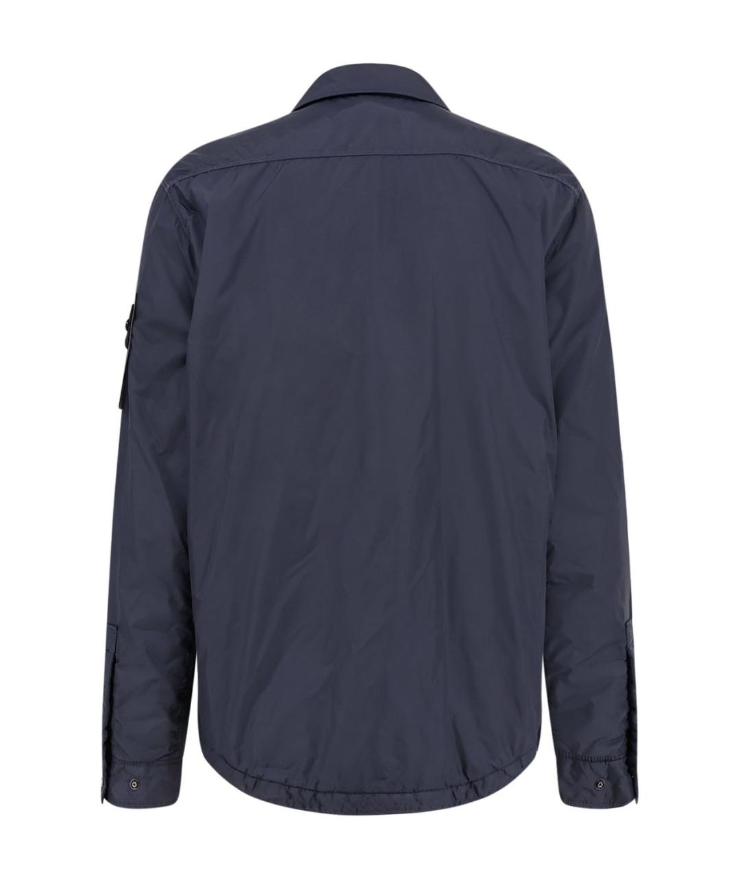 STONE ISLAND Темно-синяя полиамидовая куртка, фото 2