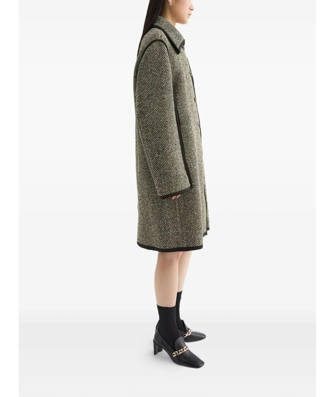 JIL SANDER Антрацитовое шерстяное пальто, фото 3