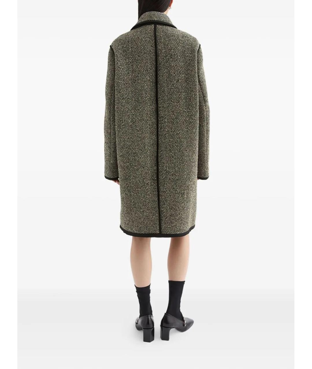 JIL SANDER Антрацитовое шерстяное пальто, фото 4