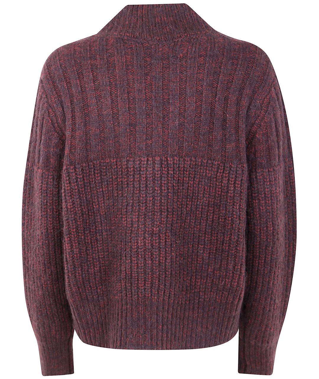 DRIES VAN NOTEN Бордовый шерстяной кардиган, фото 2