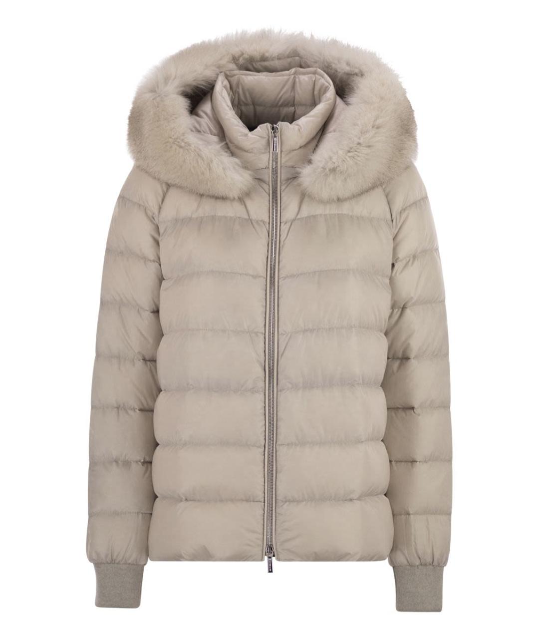 MOORER Бежевая шерстяная куртка, фото 5