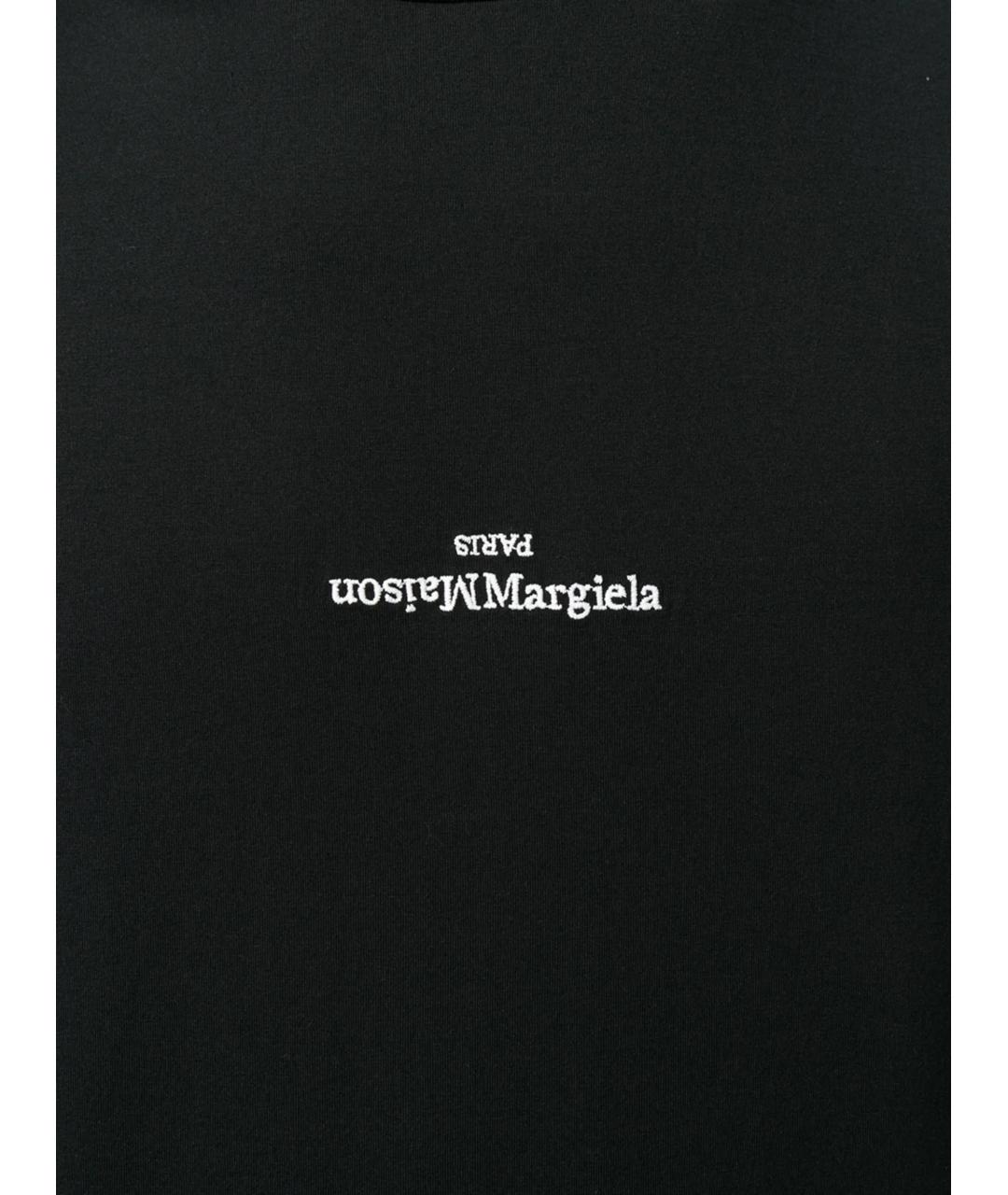 MAISON MARGIELA Черная хлопковая футболка, фото 5