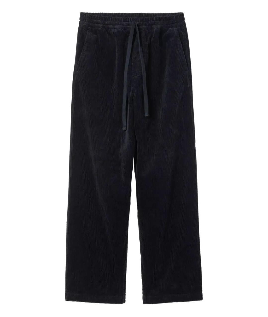 CARHARTT WIP Темно-синие хлопковые прямые брюки, фото 1