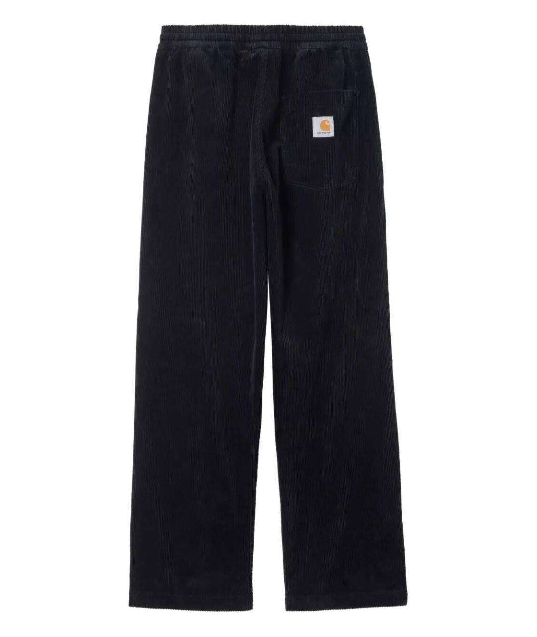 CARHARTT WIP Темно-синие хлопковые прямые брюки, фото 2