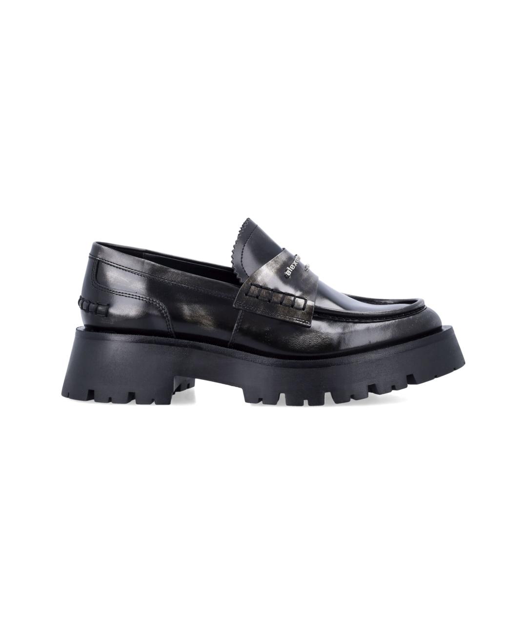 ALEXANDER WANG Черные кожаные лоферы, фото 1
