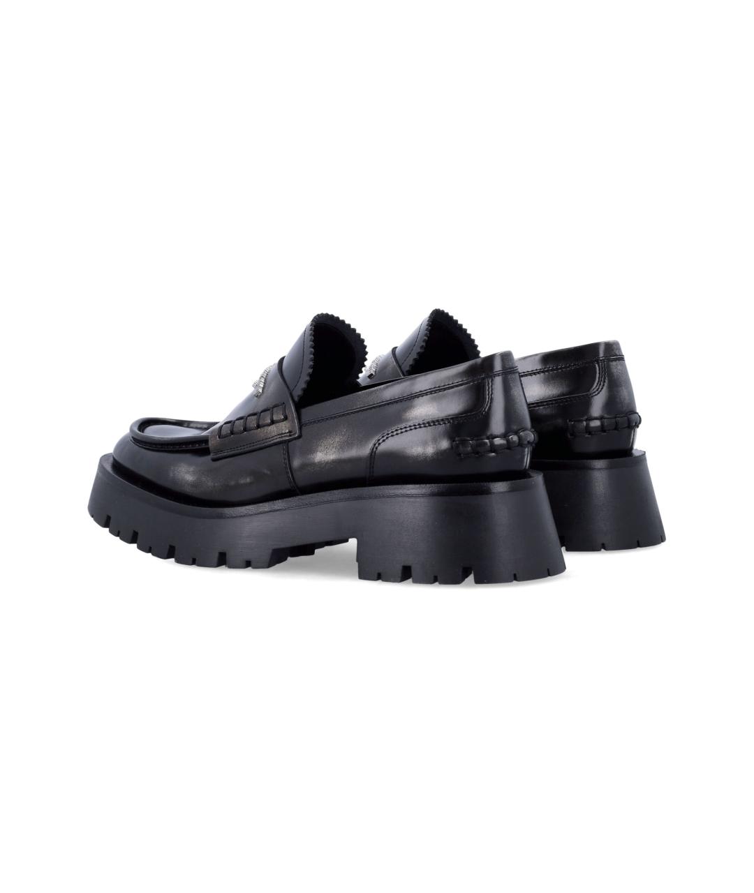 ALEXANDER WANG Черные кожаные лоферы, фото 3