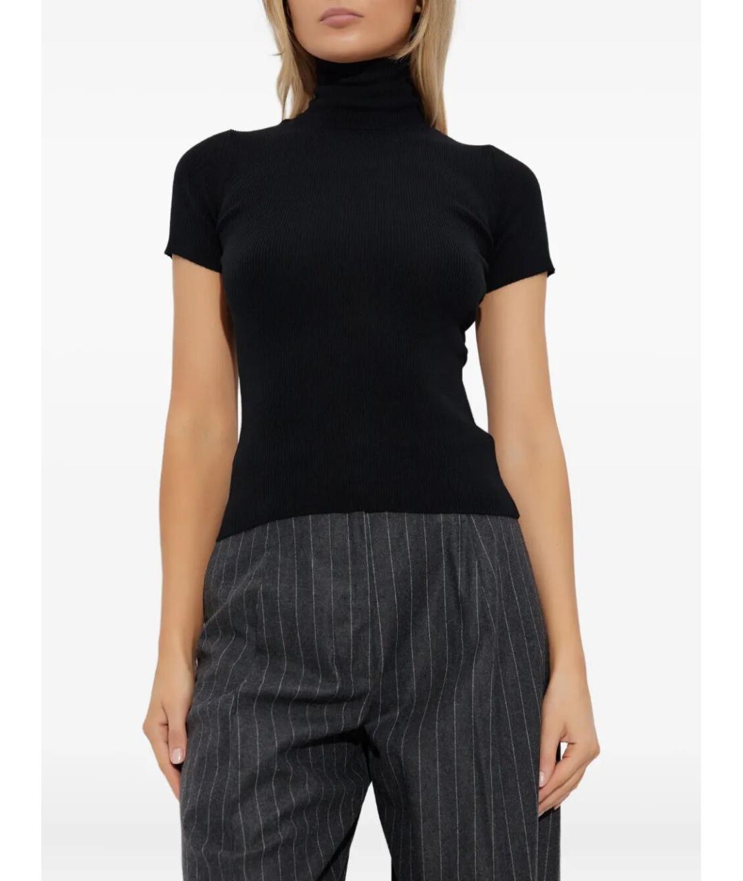 MAX MARA Черная шерстяная футболка, фото 3