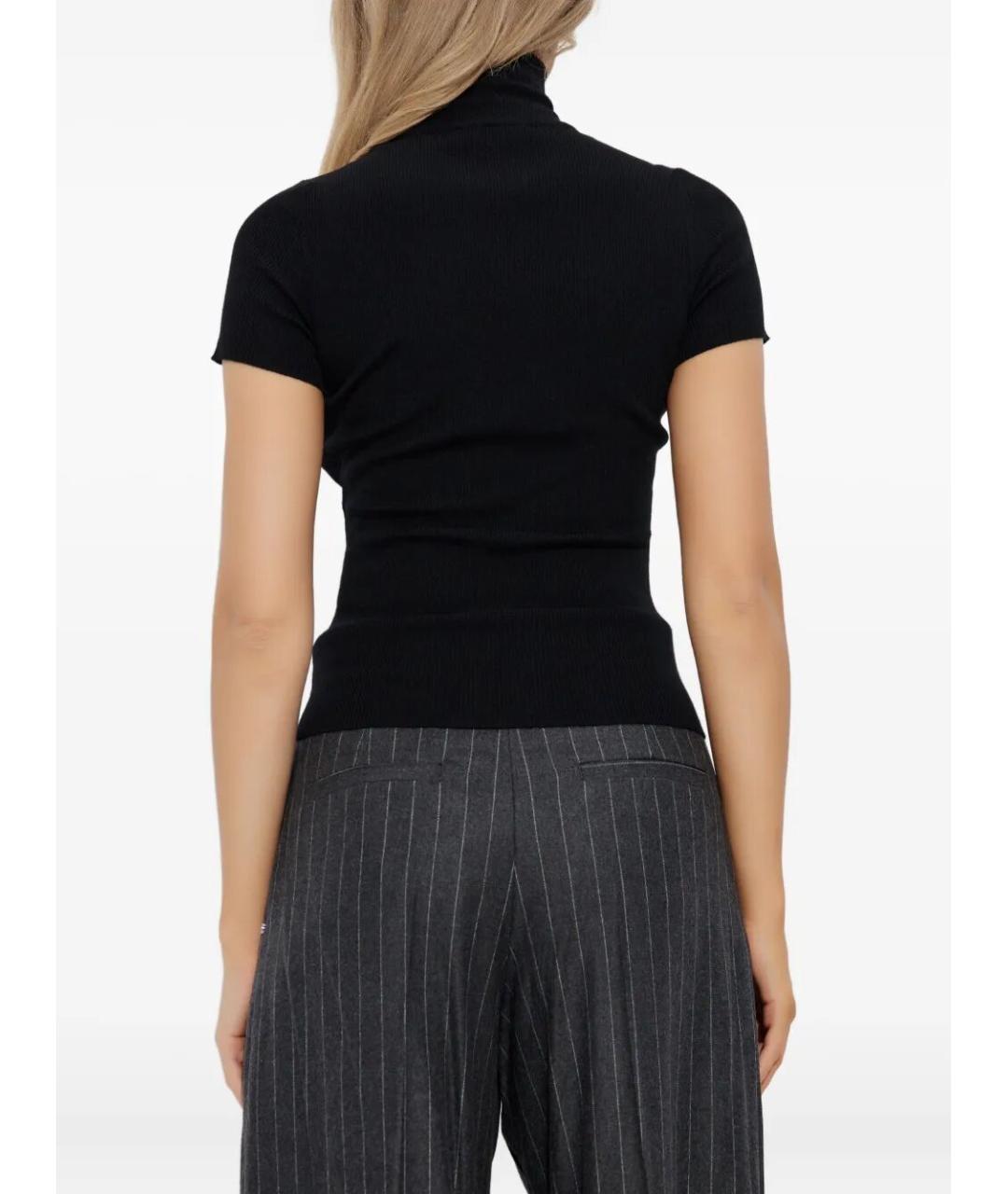 MAX MARA Черная шерстяная футболка, фото 4