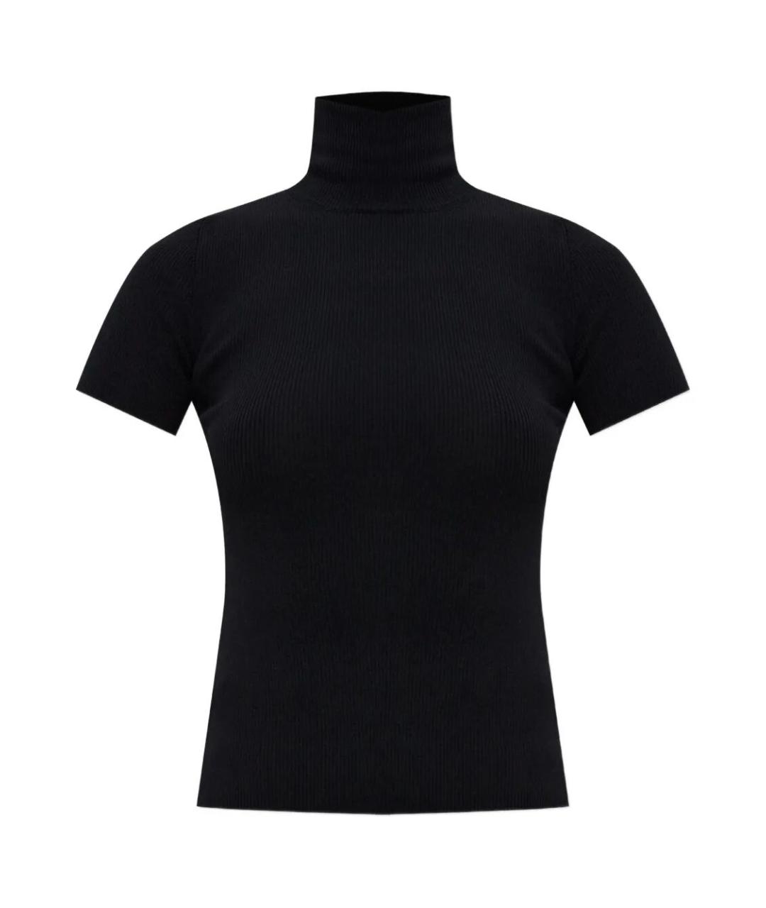 MAX MARA Черная шерстяная футболка, фото 1