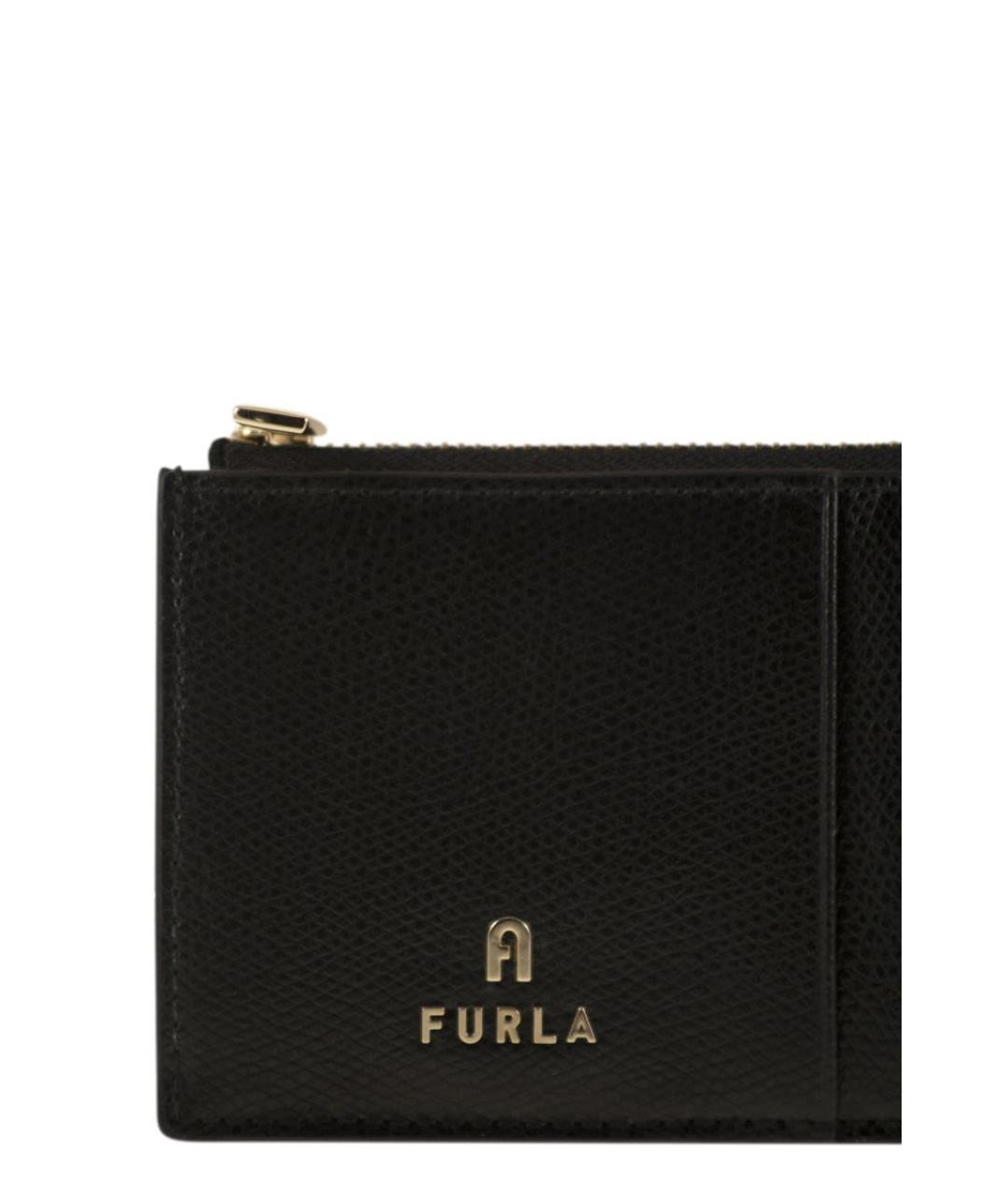 FURLA Черный кожаный кардхолдер, фото 4