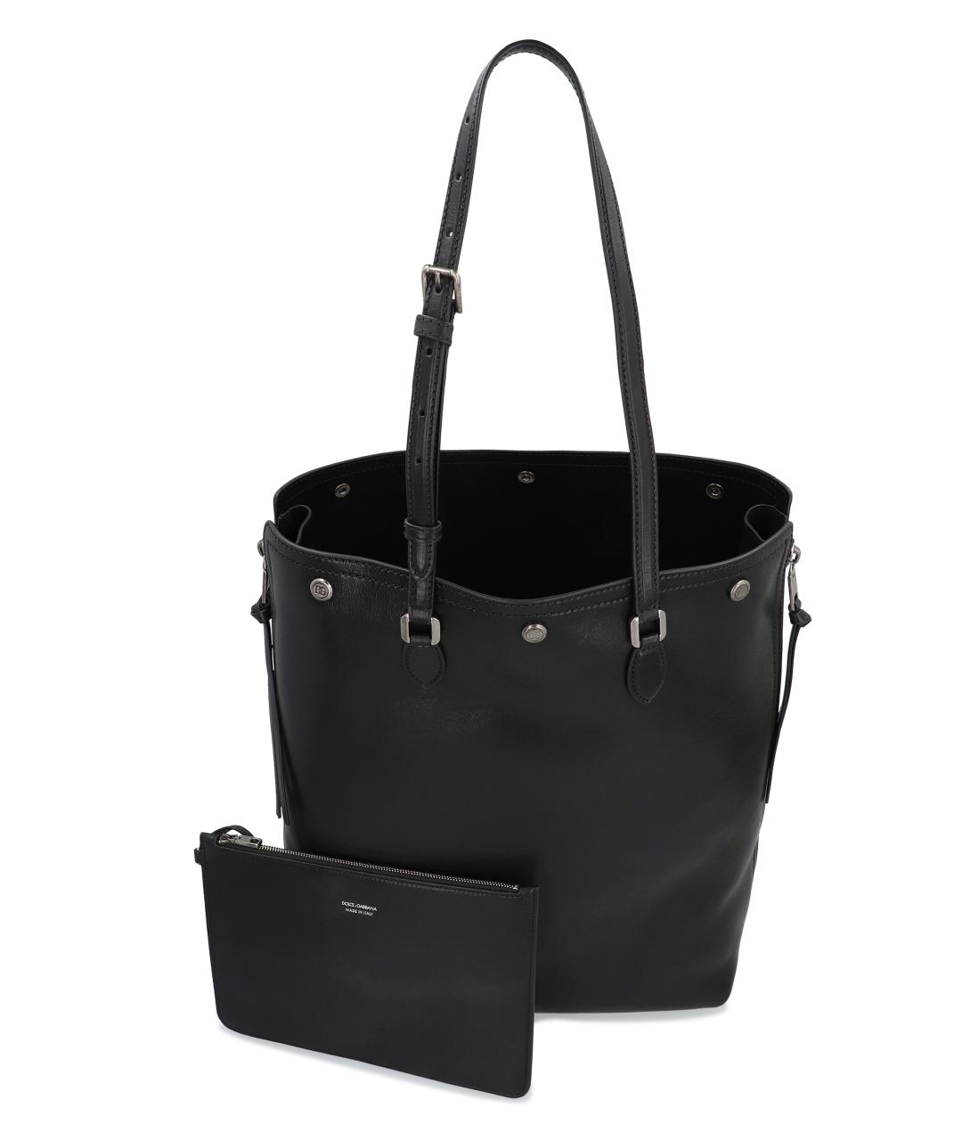DOLCE&GABBANA Черная сумка тоут, фото 3