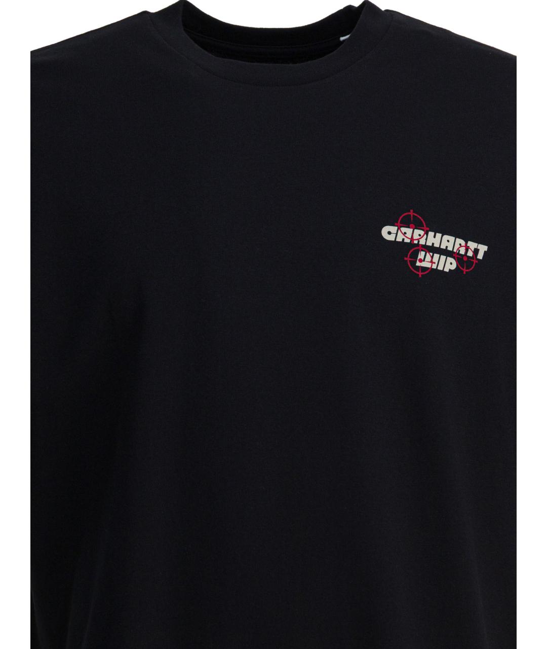 CARHARTT WIP Черная хлопковая футболка, фото 3