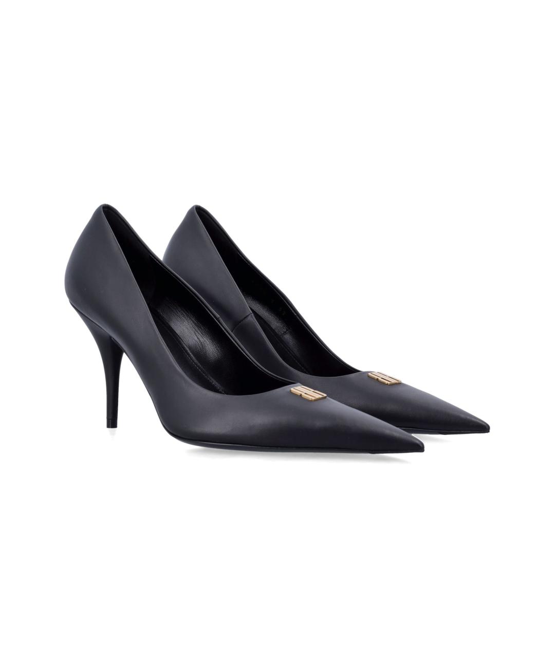 BALENCIAGA Черные кожаные туфли, фото 2