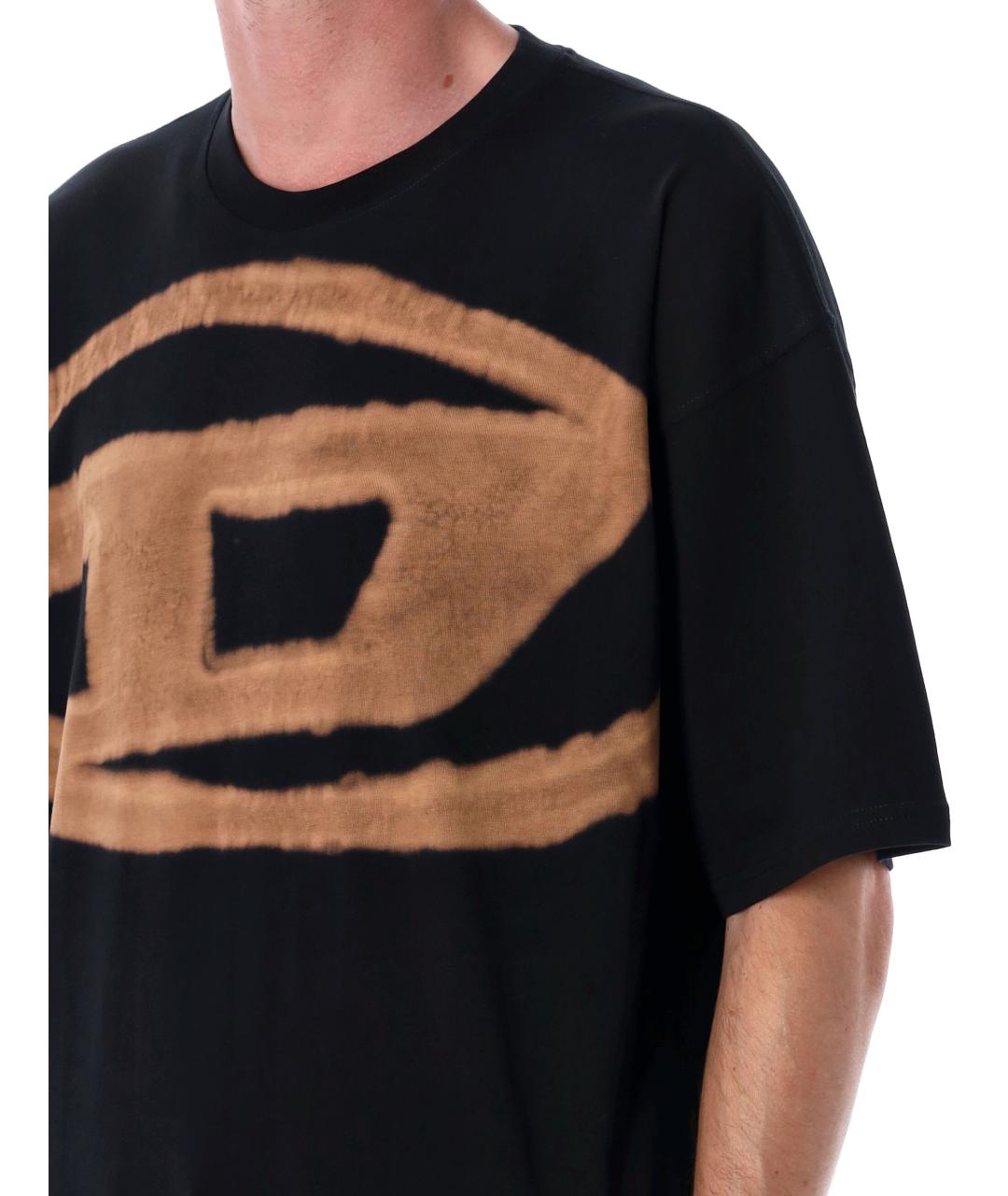 DIESEL Черная хлопковая футболка, фото 4