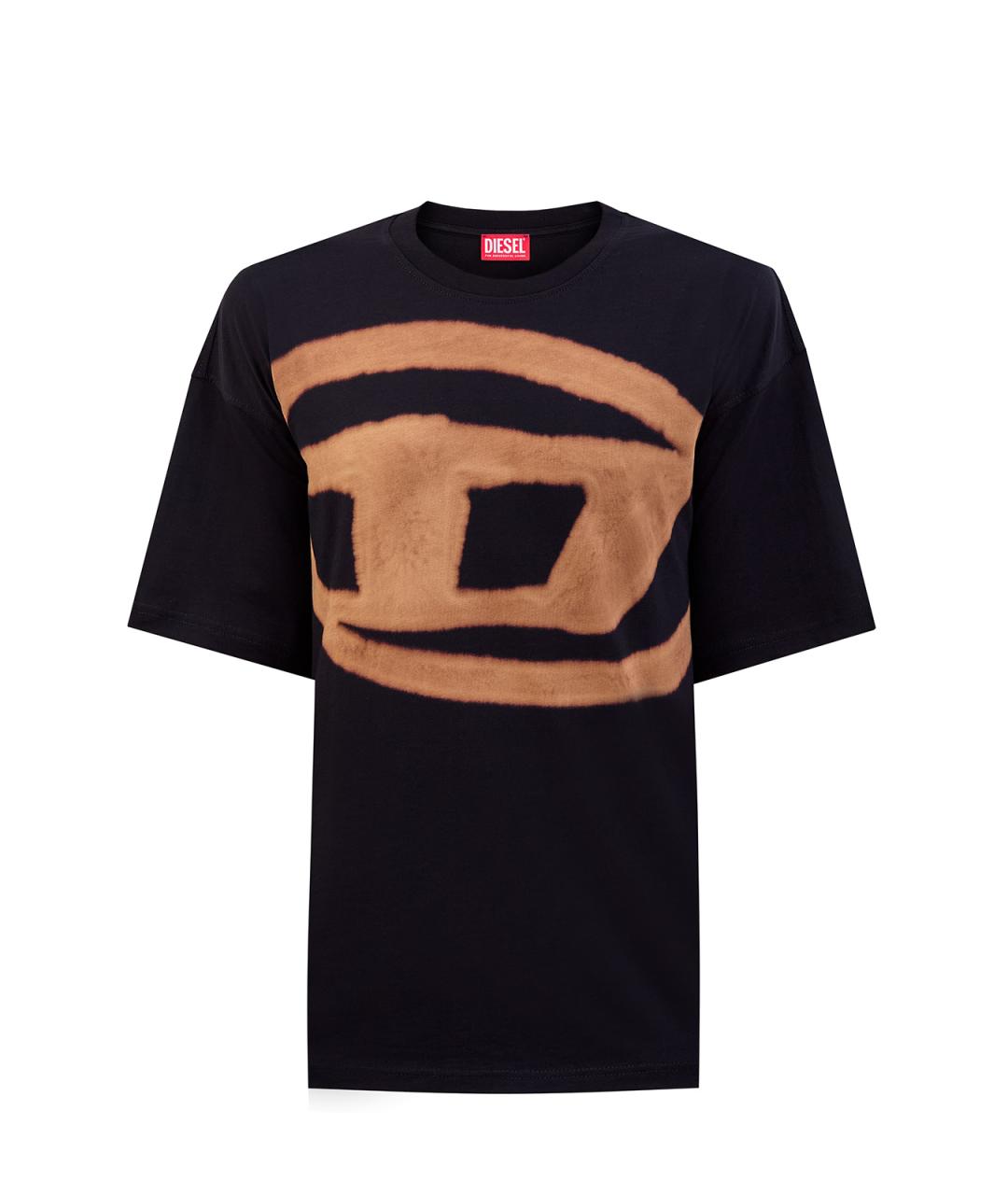 DIESEL Черная хлопковая футболка, фото 1