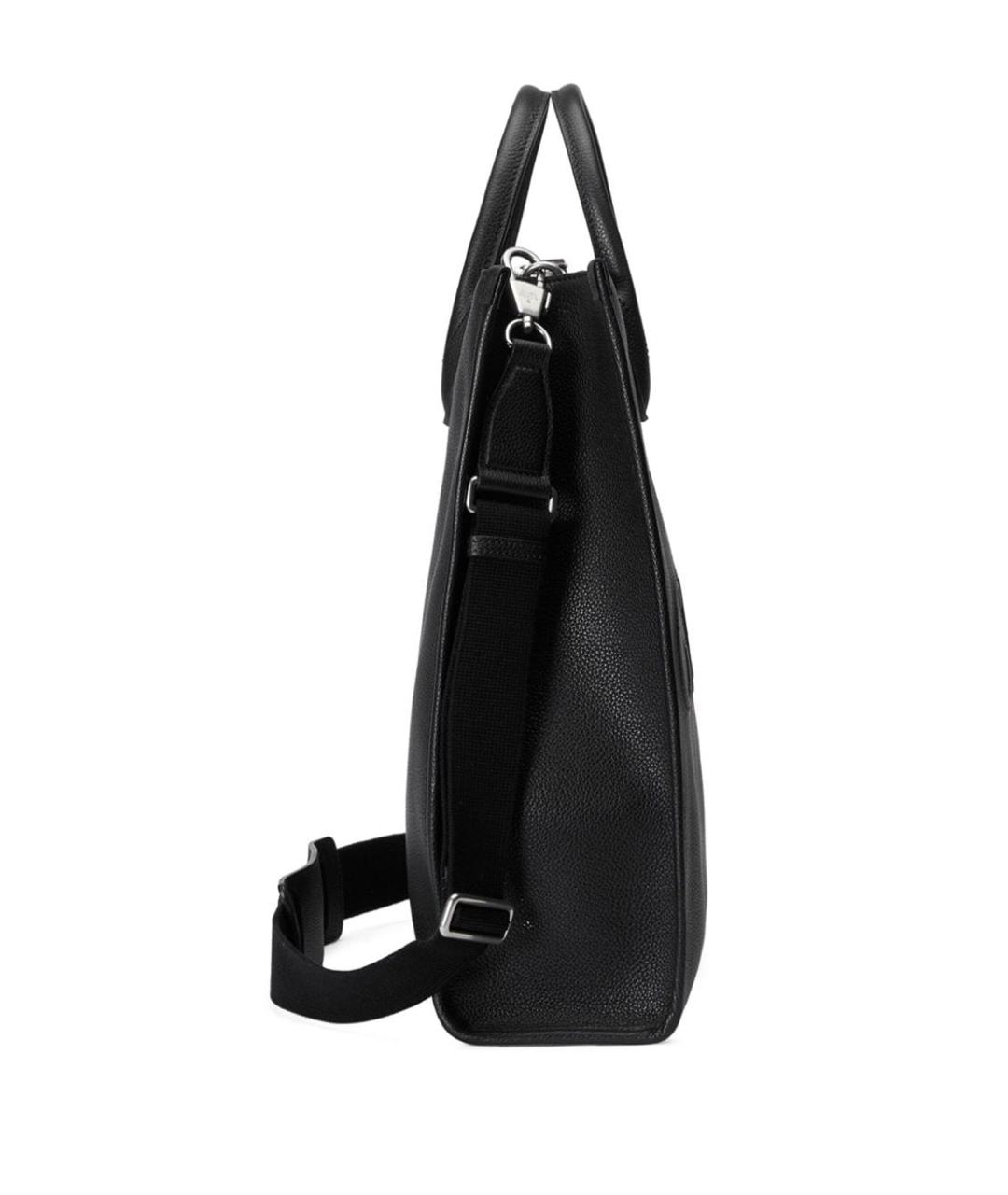 GUCCI Черная кожаная сумка тоут, фото 5