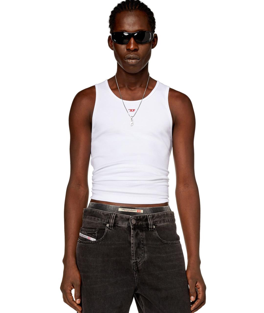 DIESEL Белая хлопковая майка, фото 3